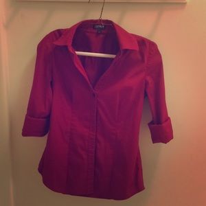 EXPRESS red fitted blouse